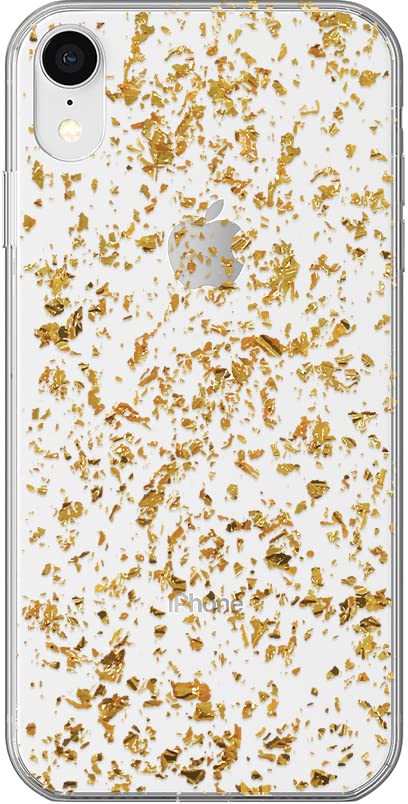 45 Rose and Gold Flaked Clear