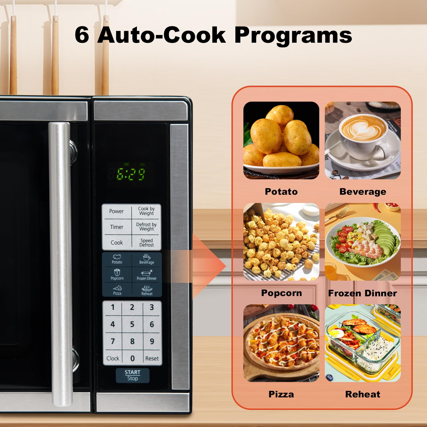 SMETA 0.7 Cu. Ft 700W Compact Microwave Oven - Smallest Portable Countertop Microwave for RV, Dorm, Office & Small Spaces - Black Mini Oven with 10 Power Levels, Child Safety Lock & 12