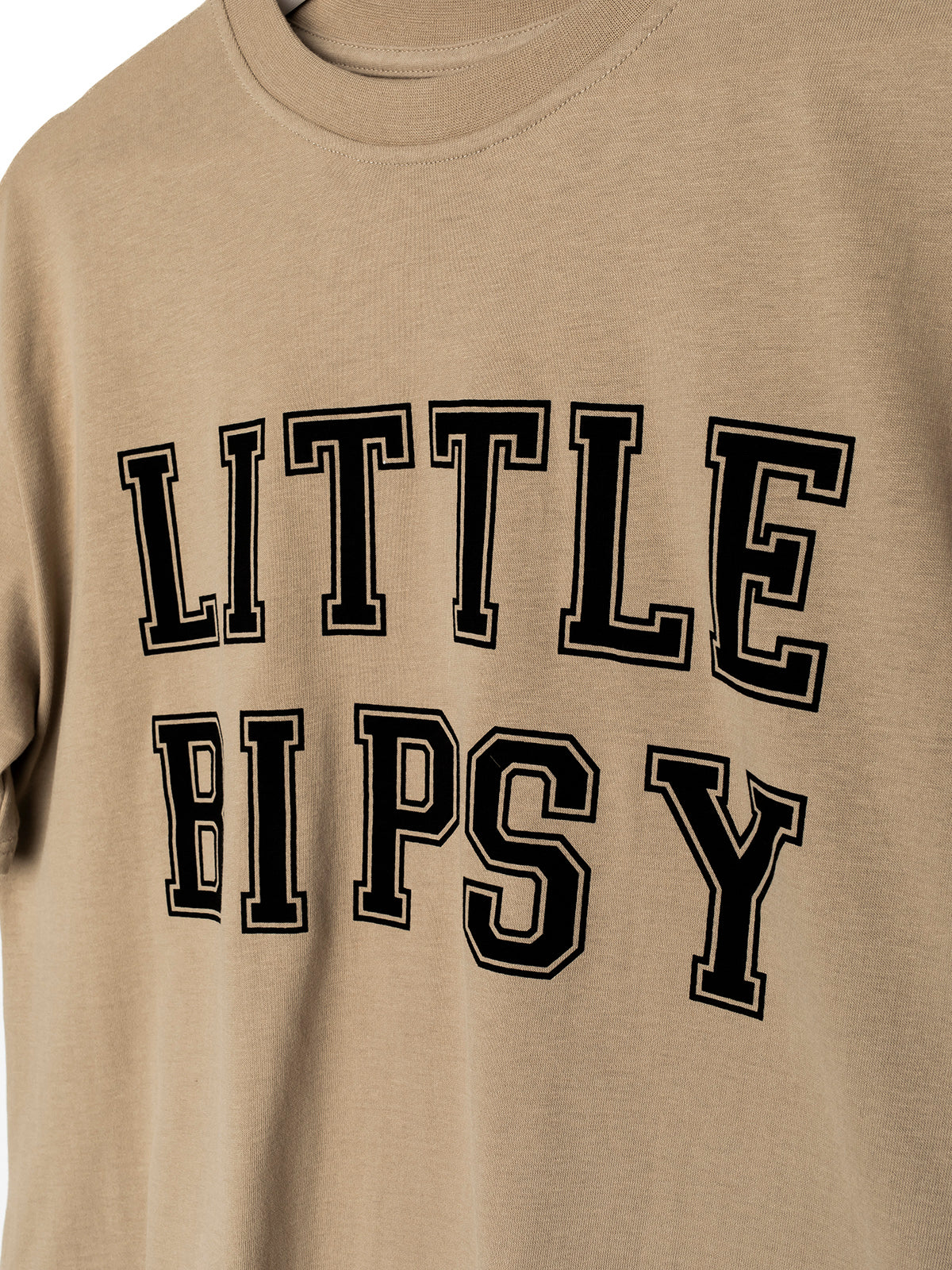 Men's LB Collegiate T-Shirt - Comfortable Cotton Crewneck Tee in Tan - Perfect for Casual Wear, College Events & Everyday Outfits