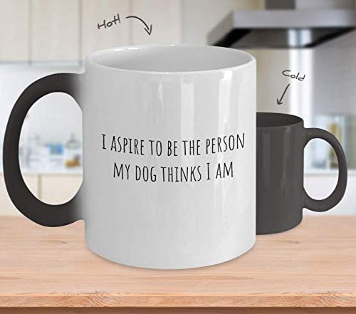 Funny Dog Lovers Coffee Mug - Color Changing Novelty Cup with Humorous Sayings, Handmade Ceramic Gift for Pet Owners | Perfect for Housewarming, Birthday Gifts & Morning Coffee Moments