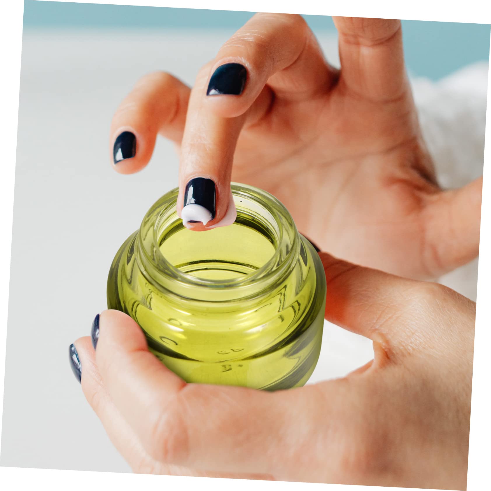 Minkissy 5-Pack 30g Refillable Travel Bottles - Leak-Proof Olive Jars for Toiletries, Makeup, Cream, Lotion & Jewelry Storage | Perfect for TSA Carry-On, Gym Bag & Vacation Essentials (No Edge Design)
