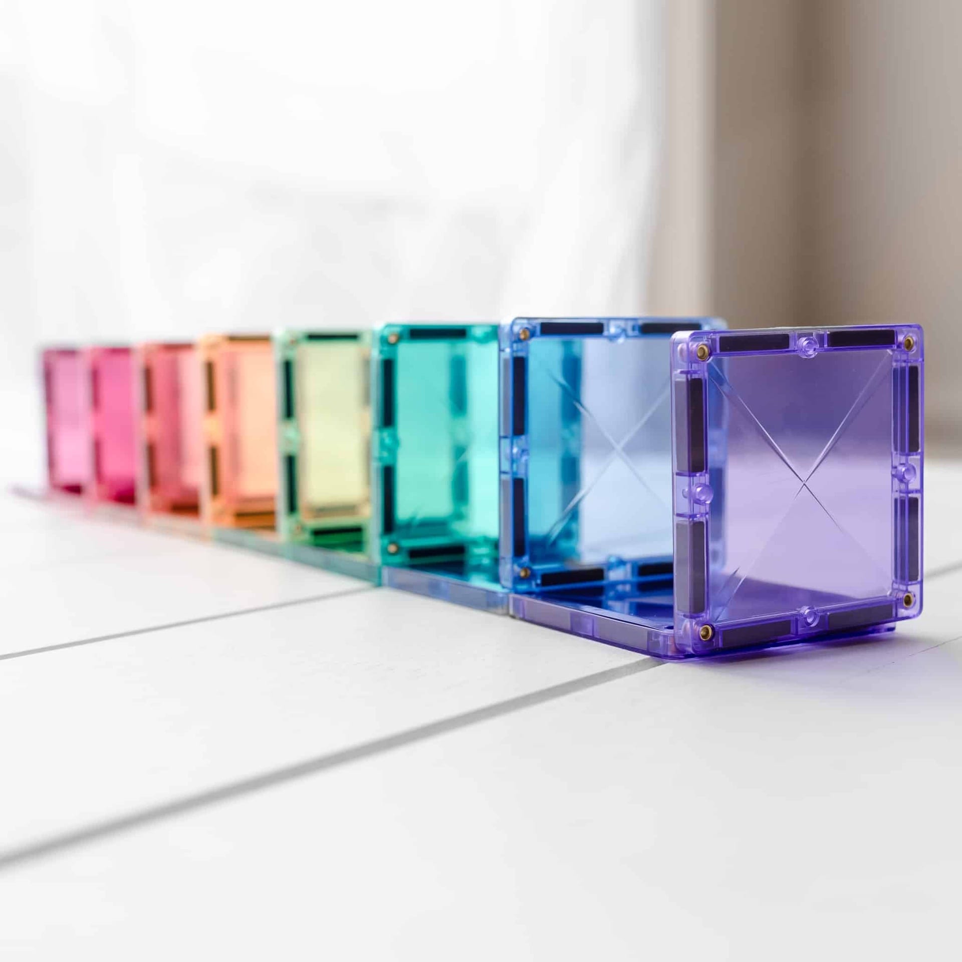 Connetix Magnetic Tiles Pastel 202 Piece Mega Pack - STEM Educational Building Toys for Kids, Creative Construction Play Set for Preschool Learning & Family Fun Activities