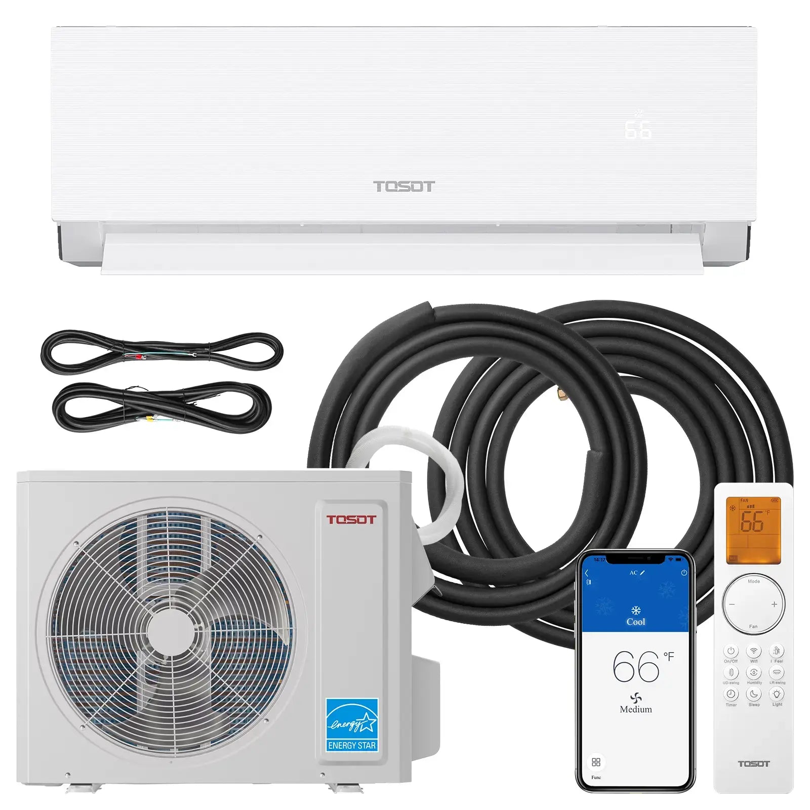 Aoraki 24.5 SEER2 12,000 BTU Ductless Mini Split Heat Pump Air Conditioner with ERV System 120V - Perfect for Home, Office, and Small Business Cooling & Heating