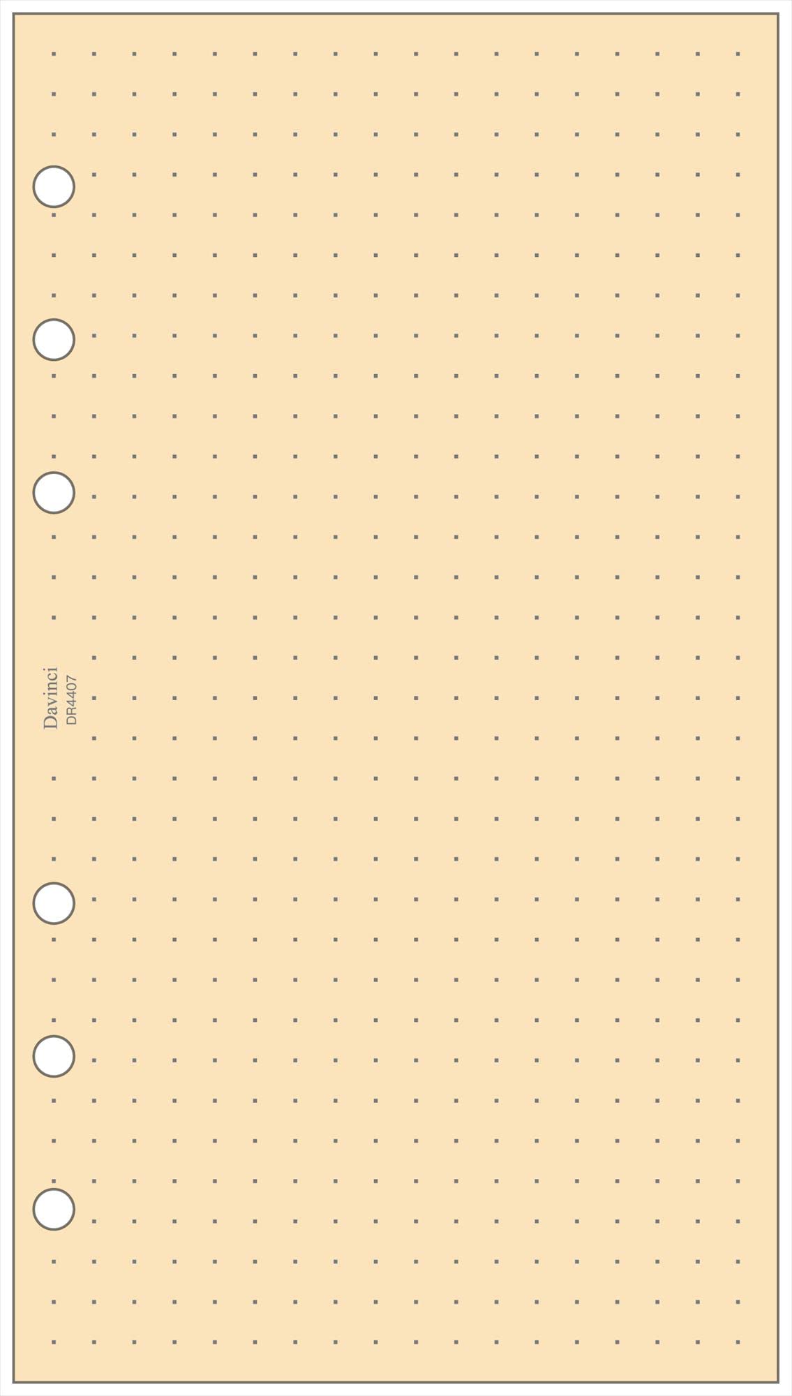 Raymay Fujii DR4407 Da Vinci Notebook Refill - Bamboo Paper Dot Grid Journal for Bible Study, Sketching & Note Taking - A5 Size (4.1