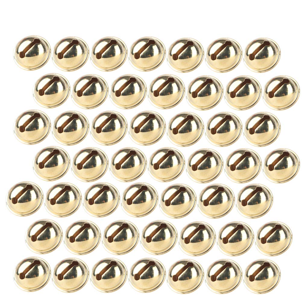 BESPORTBLE 100Pcs Golden Rustic Jingle Bells for Christmas DIY Crafts, Holiday Decorations, Sleigh Ornaments, Pet Christmas Tree Decor, Festive Home & Party Decoration