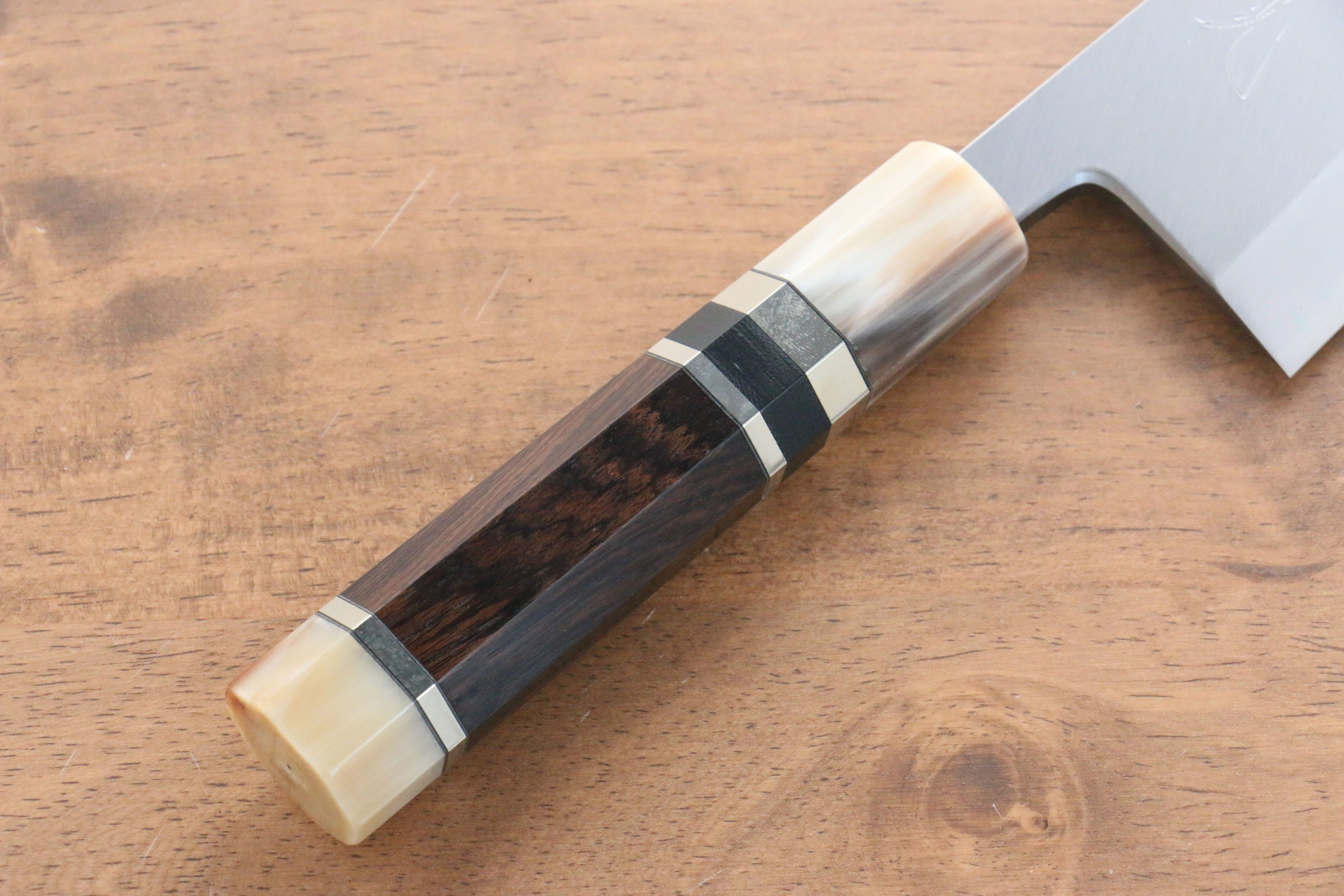 Premium Jikko Shiko White Steel Kiritsuke Deba Knife 150mm - Handcrafted Japanese Kitchen Knife with Ebony Wood & Double Ring Handle - Perfect for Sushi, Fish Filleting & Precision Cutting