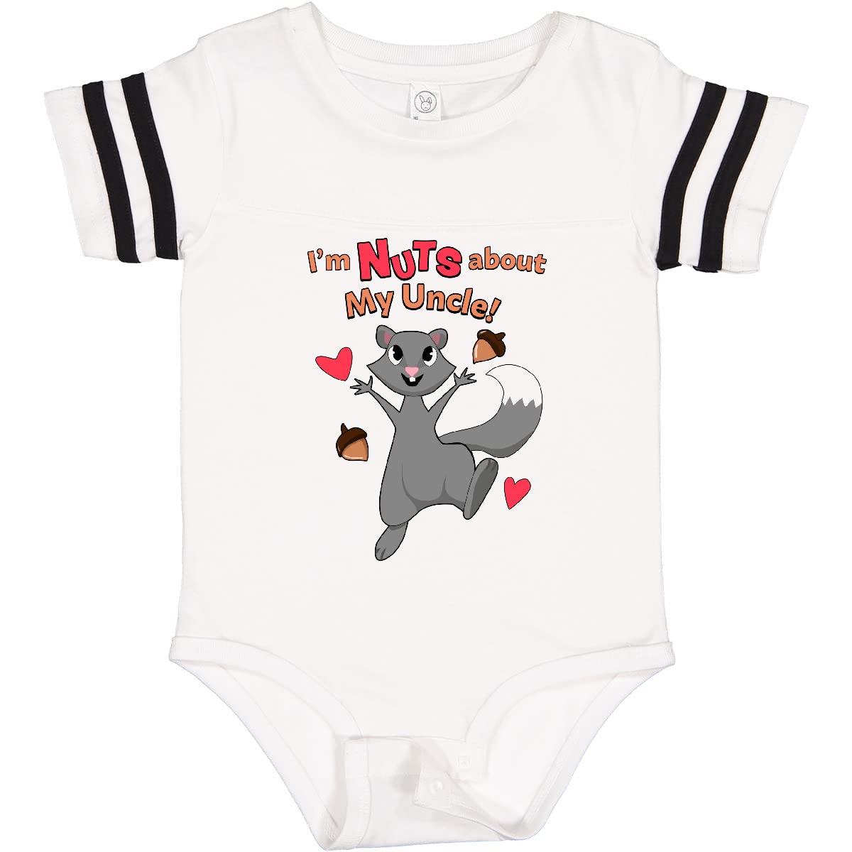 Inktastic 'I'm Nuts About My Uncle' Cute Baby Bodysuit - Perfect for Family Reunions & Uncle Appreciation Gifts