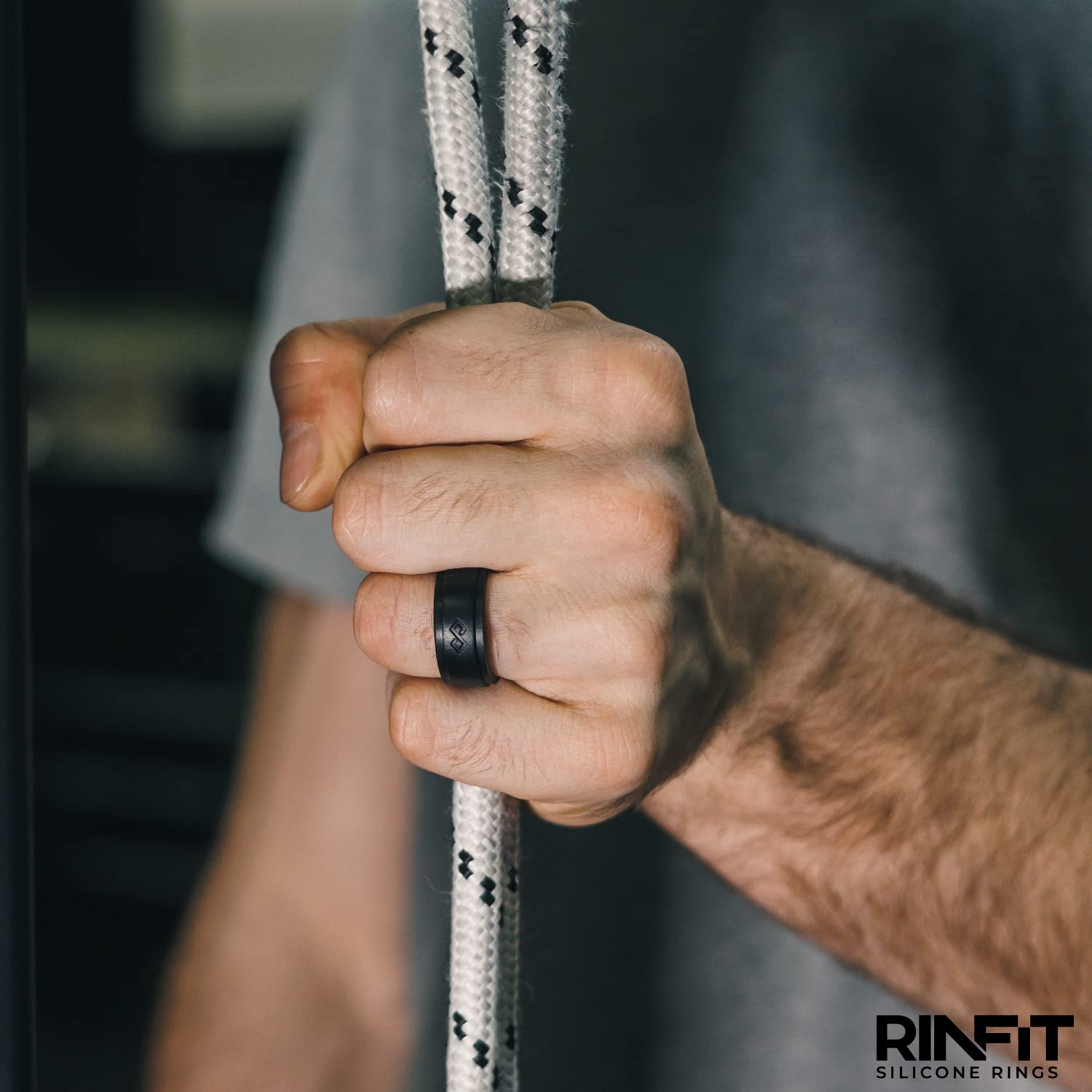 Rinfit 9mm Silicone Wedding Rings for Men - Durable & Comfortable - Perfect for Active Lifestyles