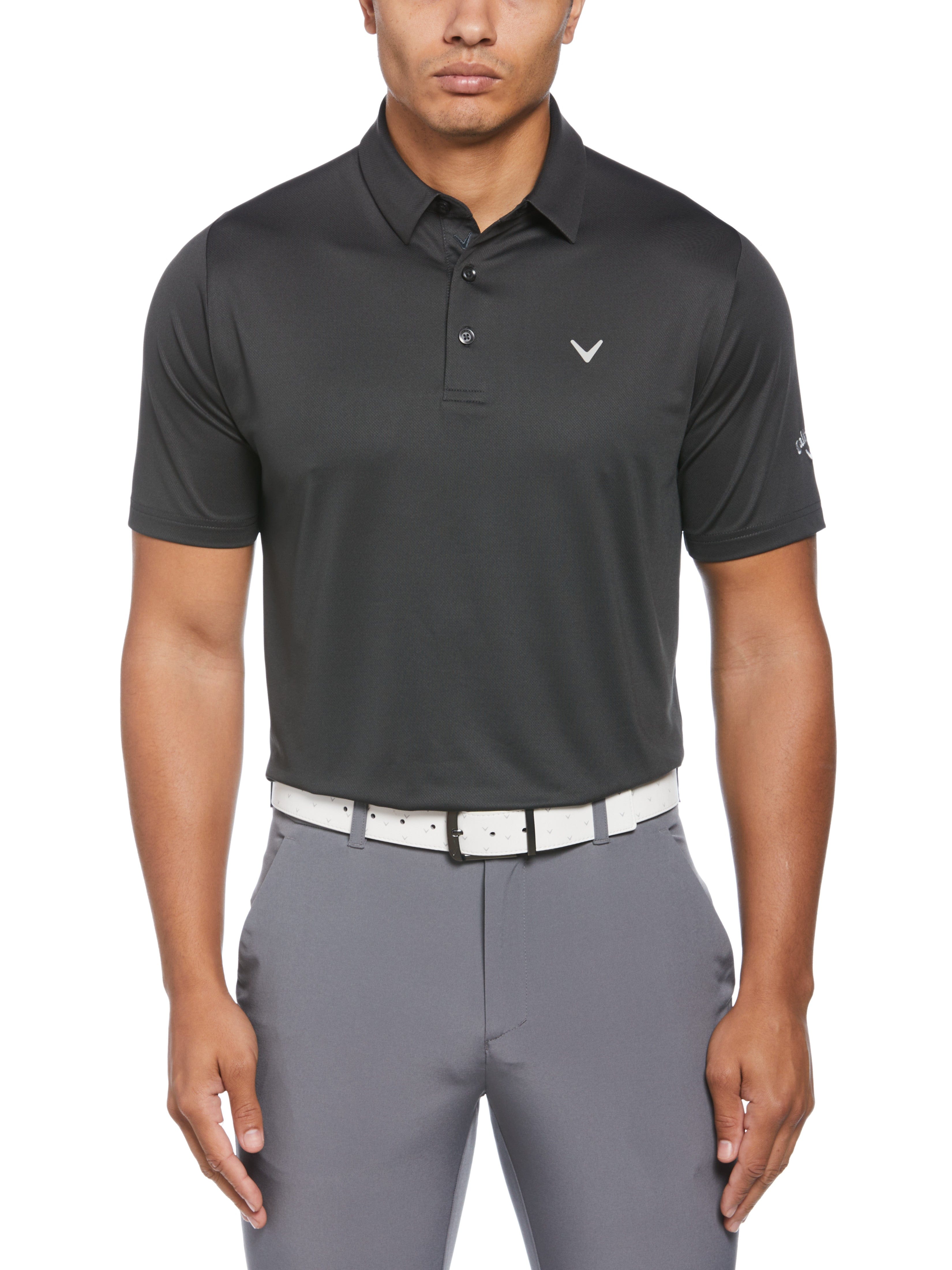 Men's Swing Tech™ Solid Polo Shirt - Breathable, Moisture-Wicking Golf & Casual Wear for Work & Outdoor Activities