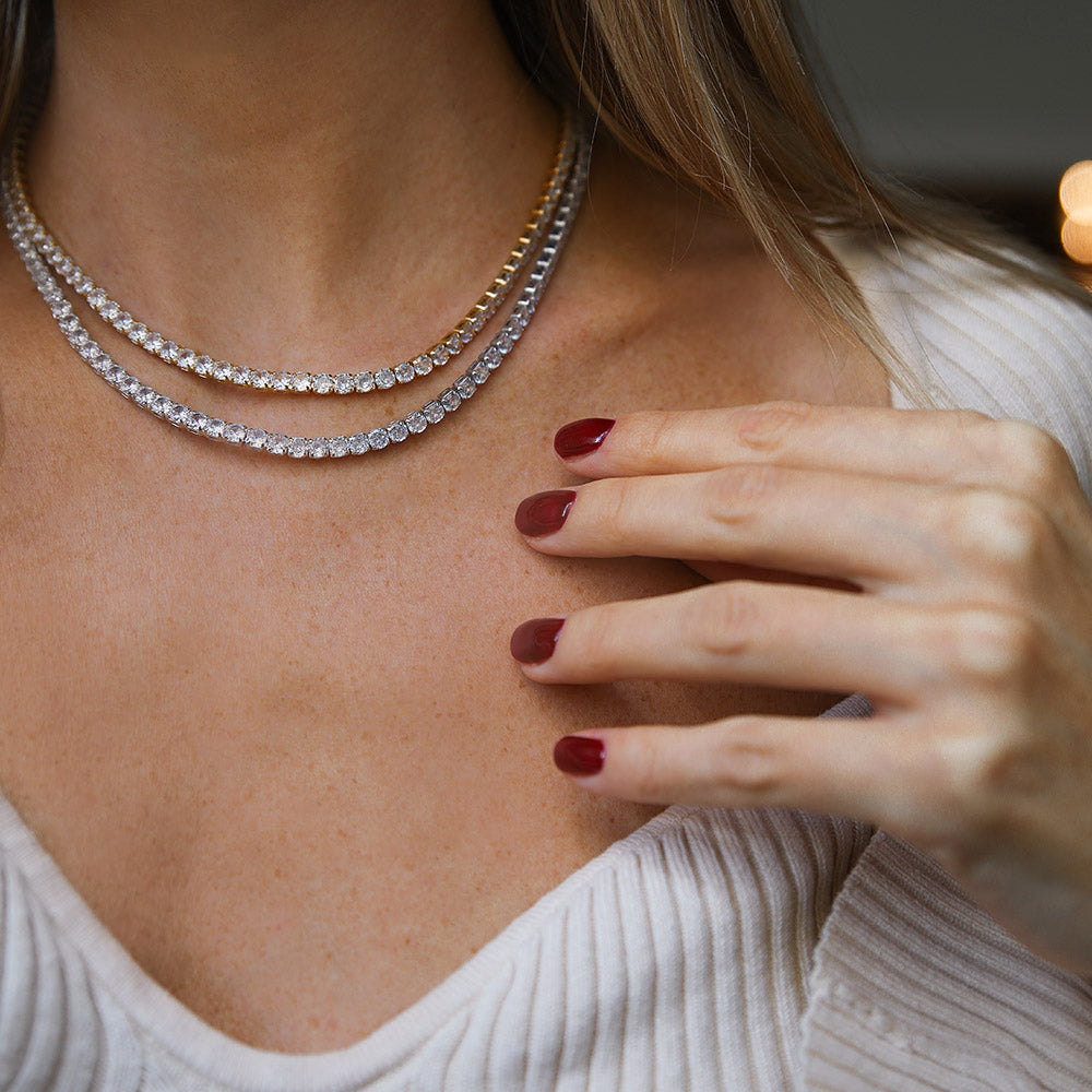 Zara Crystal Necklace for Women - Elegant Fashion Jewelry for Party, Wedding & Evening Wear