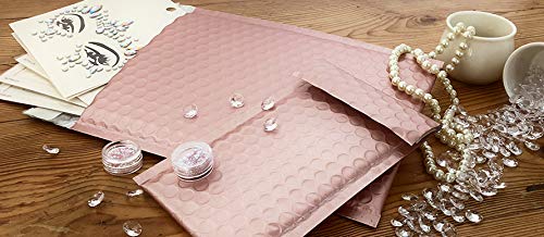 ProLine 6x10 Inch Matte Metallic Rose Gold Bubble Mailers - 500 Pack Self Seal Padded Envelopes for Ecommerce Shipping, Jewelry & Small Business Packaging