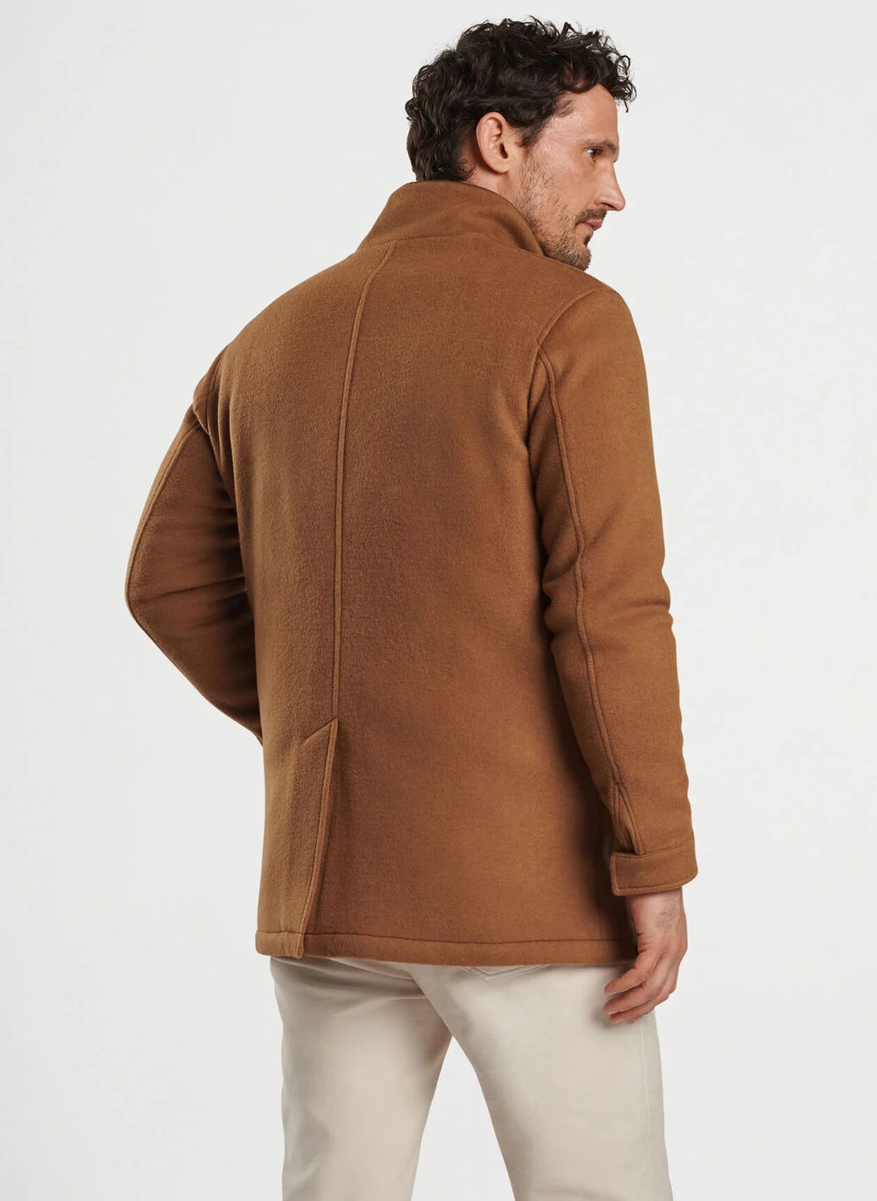 Peter Millar Men's Fleece City Coat - Warm Winter Jacket for Urban Commute & Outdoor Activities | Water-Resistant & Lightweight for Daily Wear
