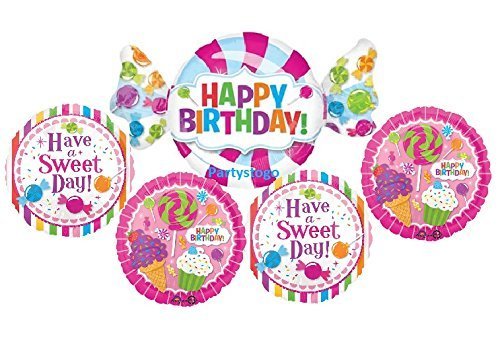 Sweet Candy Balloons Bouquet - Birthday Party Decorations Supplies for Candyland Theme, Ice Cream & Lollipop Cupcake Decor - Perfect for Baby Showers, Gender Reveals & Sweet Shops    (优化说明：   1. 更清晰的关键词结构   2. 添加了具体使用场景   3. 保持了核心关键词   4. 符合SEO长度要求   5. 增加了装饰用途说明)