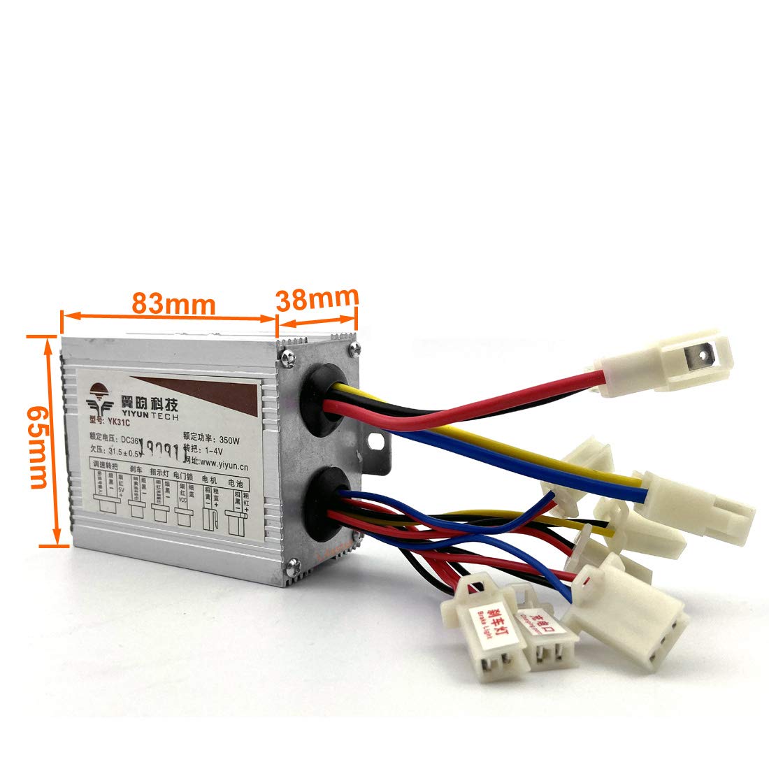L-faster 24V/36V 350W Electric Mini Bike Motor Kit - No Teeth Flywheel, 25H Chain Sprocket, Speed Control Handle & Power Lock Switch - Perfect for DIY E-Bike Conversions, Kids Electric Bikes, and Mini Motorcycle Projects