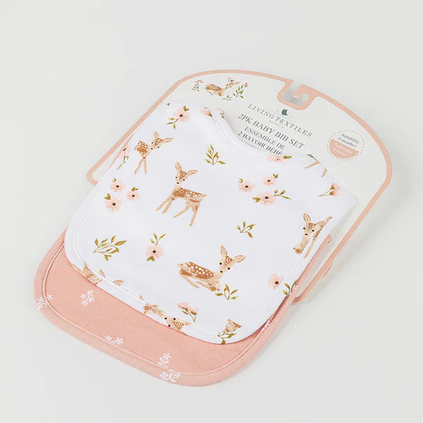 Sophia's Garden 2-Pack Soft Cotton Jersey Baby Bibs for Feeding & Drool Protection - Ideal for Infants & Toddlers at Home or On-the-Go