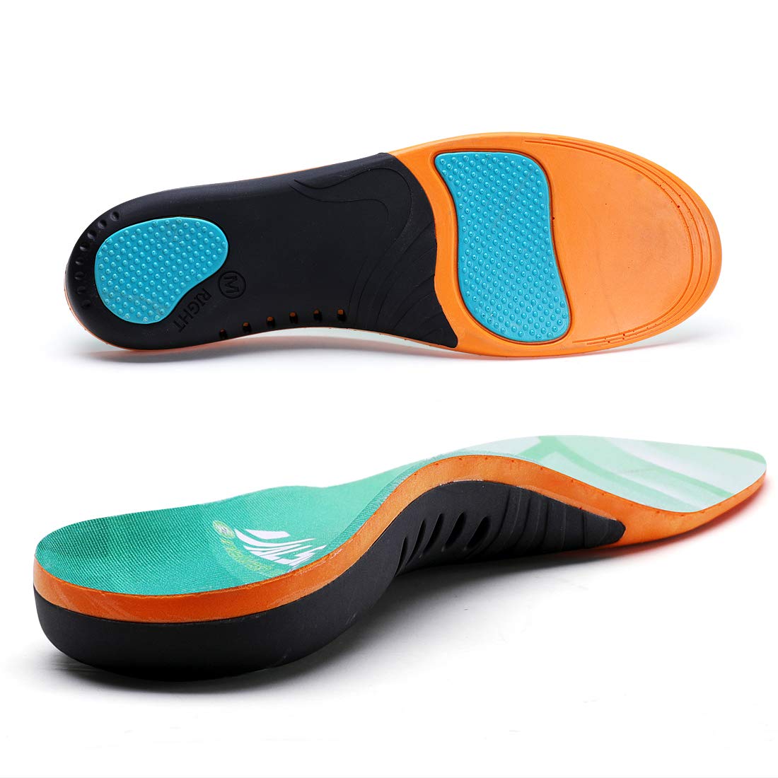 VALSOLE Plantar Fasciitis Orthotic Shoe Inserts - Arch Support Gel Insoles for Men & Women - Relieve Heel Pain, Flat Feet, Metatarsalgia & Pronation - Perfect for Running, Walking & Daily Comfort