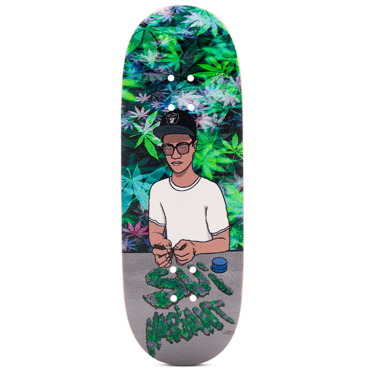 Variant Fingerboard Deck - Sui Ganja Love Design - Professional Skateboard Tech Decks for Tricks & Collectors - Perfect for Skateboarding Enthusiasts & Home Decor
