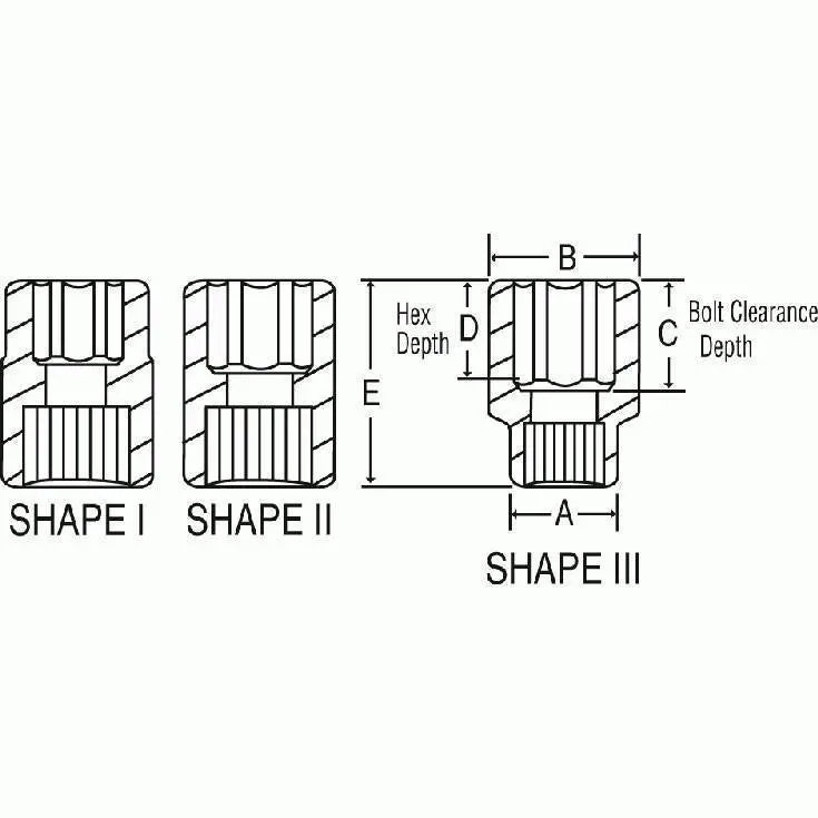 GP #5 Spline Drive Impact Socket Metric Set - Heavy Duty Impact Wrench Sockets for Automotive & Industrial Use
