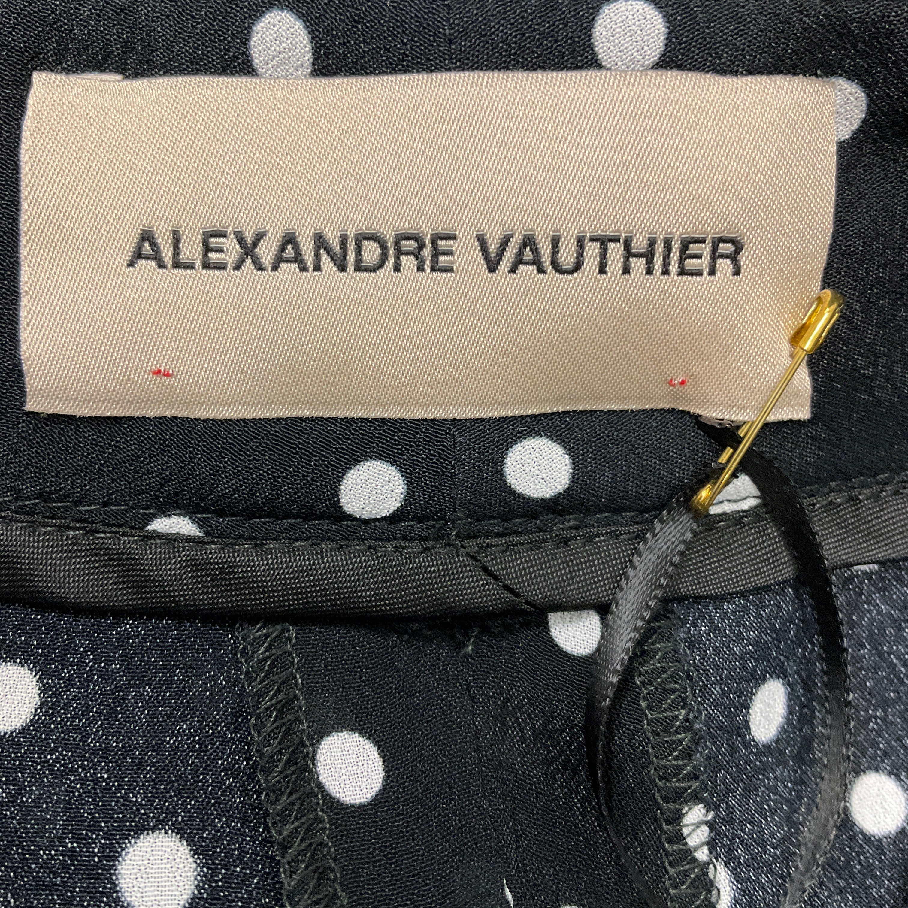 Alexandre Vauthier Black & White Polka Dot High-Waisted Pants for Women - Stylish Retro Vintage Trousers for Office, Party & Casual Outfits