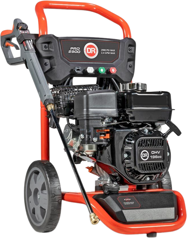DR Power PRO 2900 Pressure Washer - 2900 PSI, 2.4 GPM Gas Powered Pressure Washer for Heavy Duty Cleaning - Ideal for Driveways, Decks, Siding & Outdoor Surfaces
