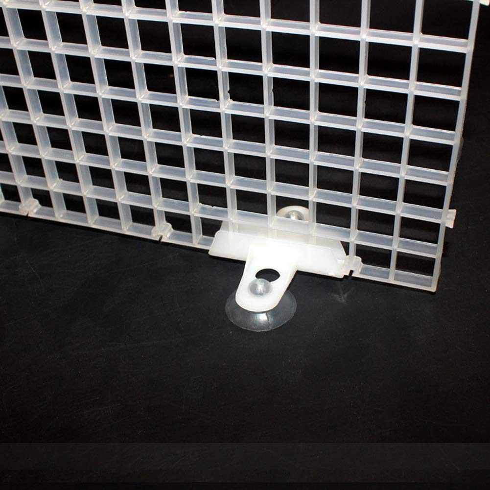 12pcs White Aquarium Divider Suction Cups - Fish Tank Divider Clips for Partition Setup