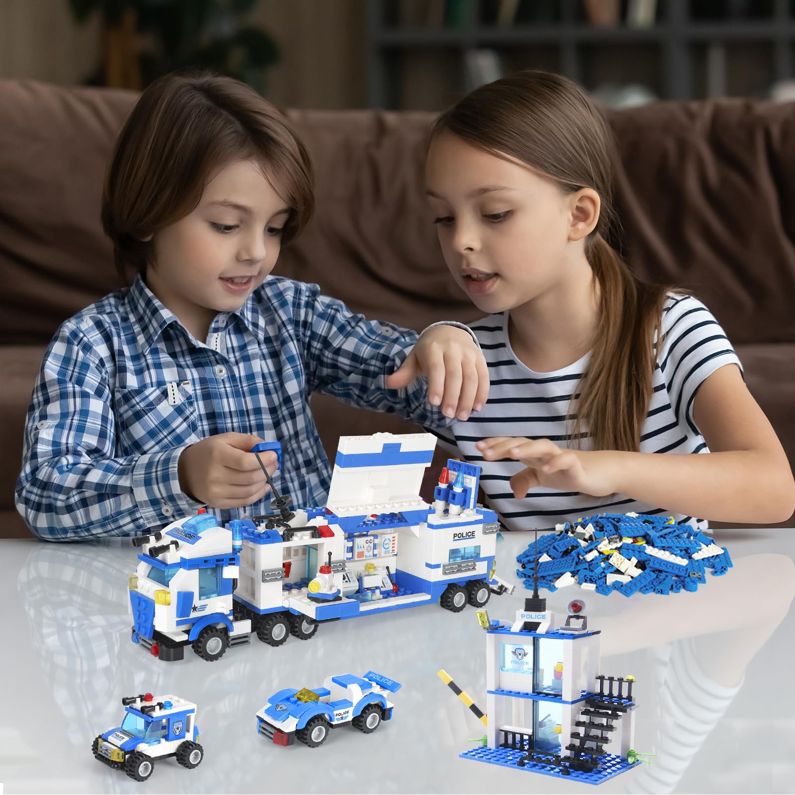EP Police Station Building Blocks Toy - 776pcs Anti-Terror Playset for Kids | Role Play & STEM Learning