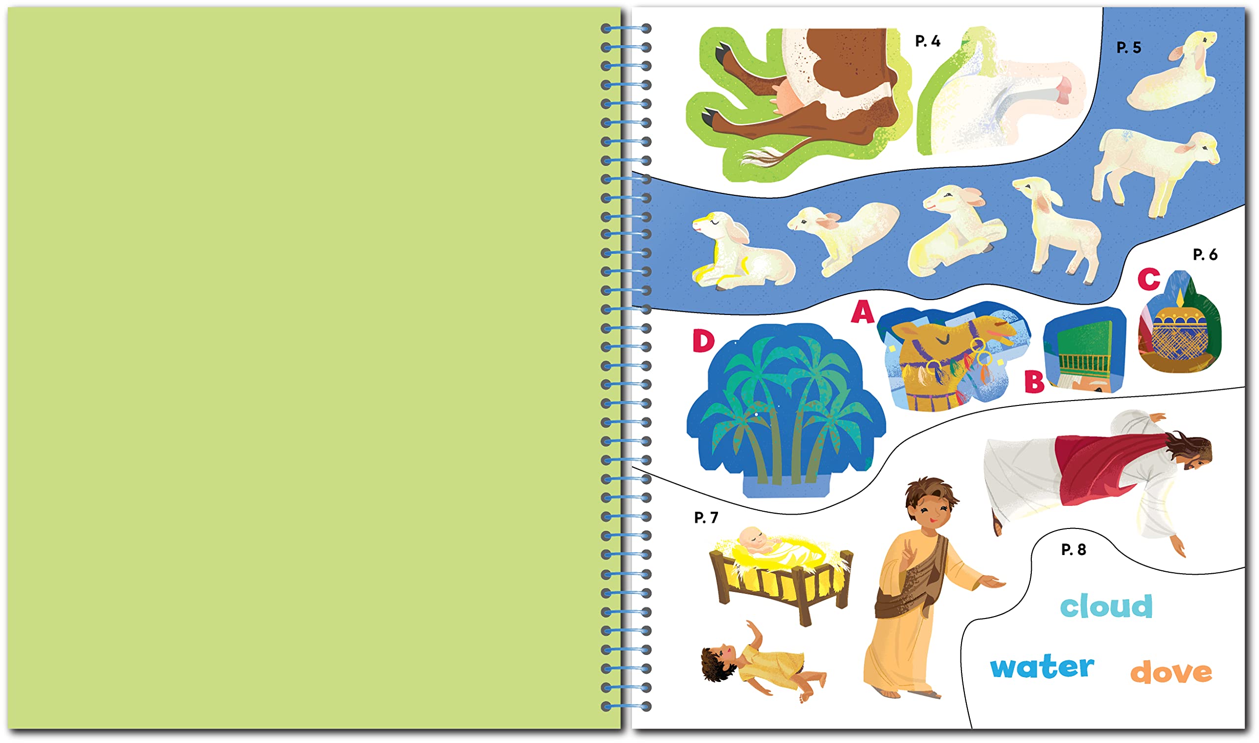 Brain Games - Sticker Activity Book: Stories of Jesus for Kids Ages 3-6 | Bible Learning Fun for Preschoolers & Kindergarten | Perfect for Sunday School & Homeschool Activities
