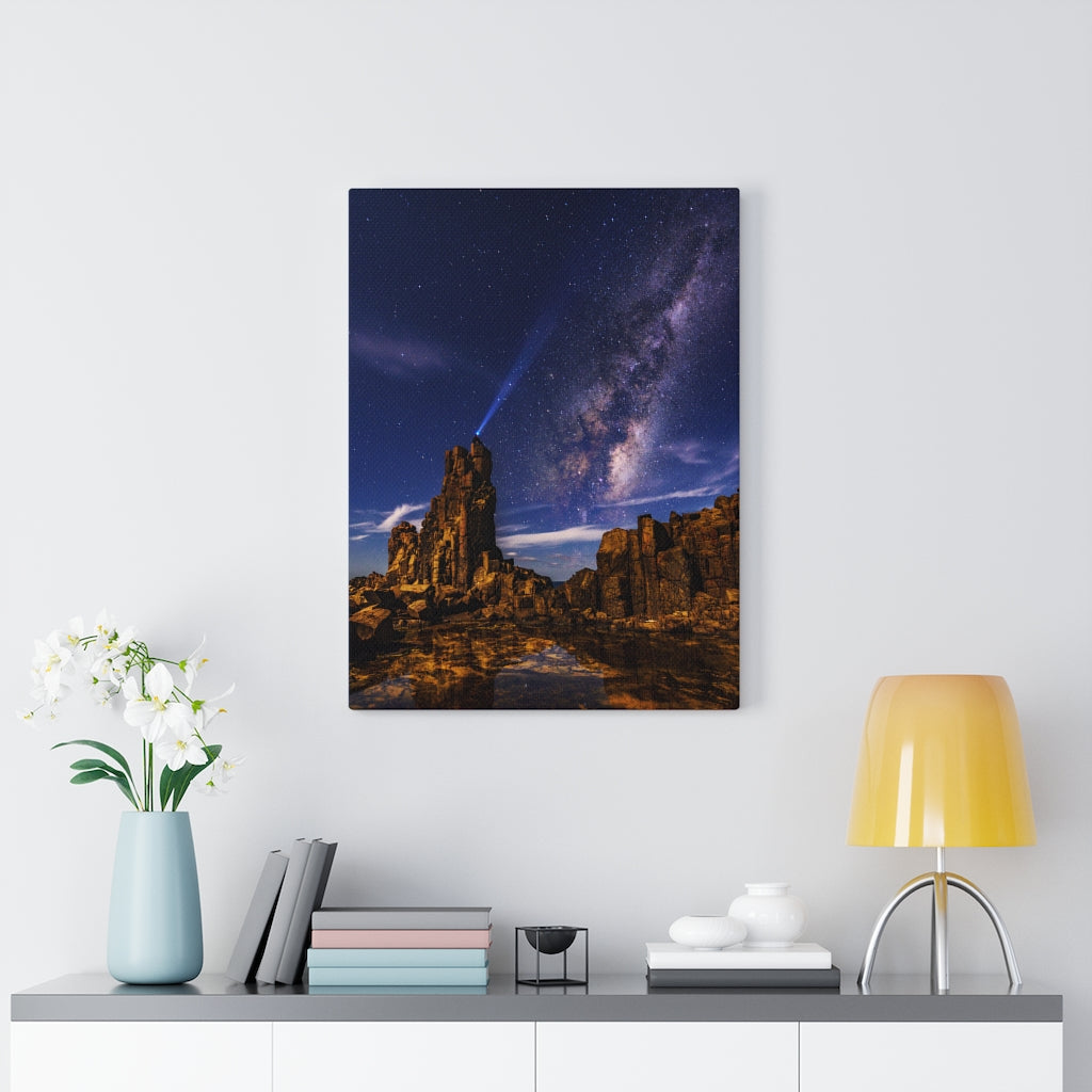 Desert Night Sky Canvas Wall Art - Modern Home Decor for Living Room, Bedroom & Office - Midwest Inspired Wall Decor