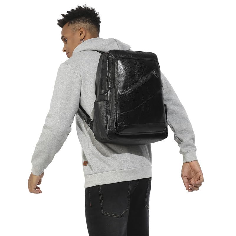 Stylish French Accent Men's Waterproof Travel Backpack - Casual Daypack with Zipper Closure & Adjustable Shoulder Straps - Perfect for Work, School, and Outdoor Adventures (One Size Fits Most)