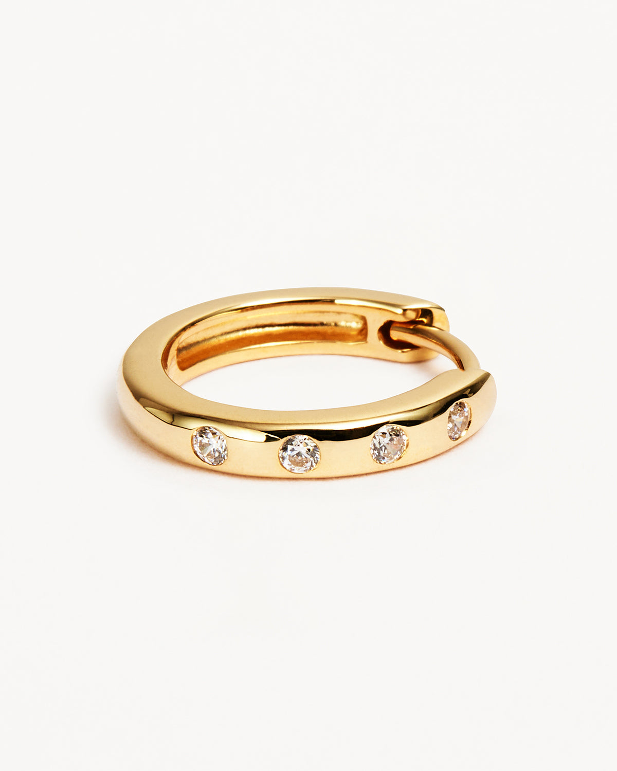 14K Solid Gold Cosmic Lab-Grown Diamond Hoop Earrings for Women - Sparkling Everyday Luxury Jewelry for Gifts & Special Occasions