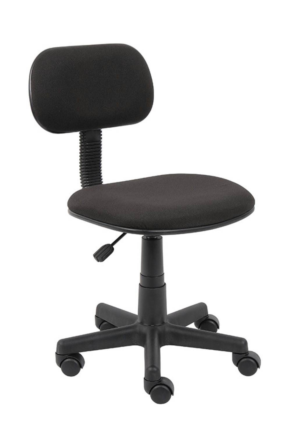 Boss Black Fabric Office Steno Chair B205 - Ergonomic Desk Chair for Home & Office Workspaces