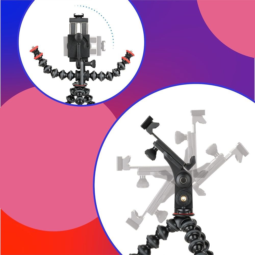 JOBY GorillaPod Advanced Mobile Vlogging Kit with Beamo LED Light & Wavo Microphone - Universal Phone Mount, GripTight Clamp & Mini Mic for YouTube Creators, Travel Vlogging, Live Streaming & Content Creation