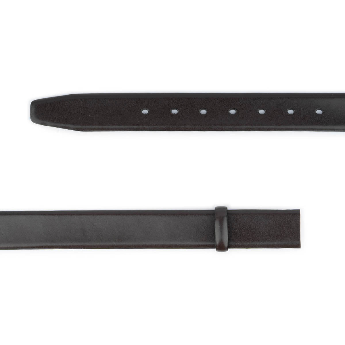 Dark Brown Genuine Leather Men's Belt Strap - Replacement for Dunhill Buckles with Feather Edge Design | Perfect for Business, Casual & Formal Wear