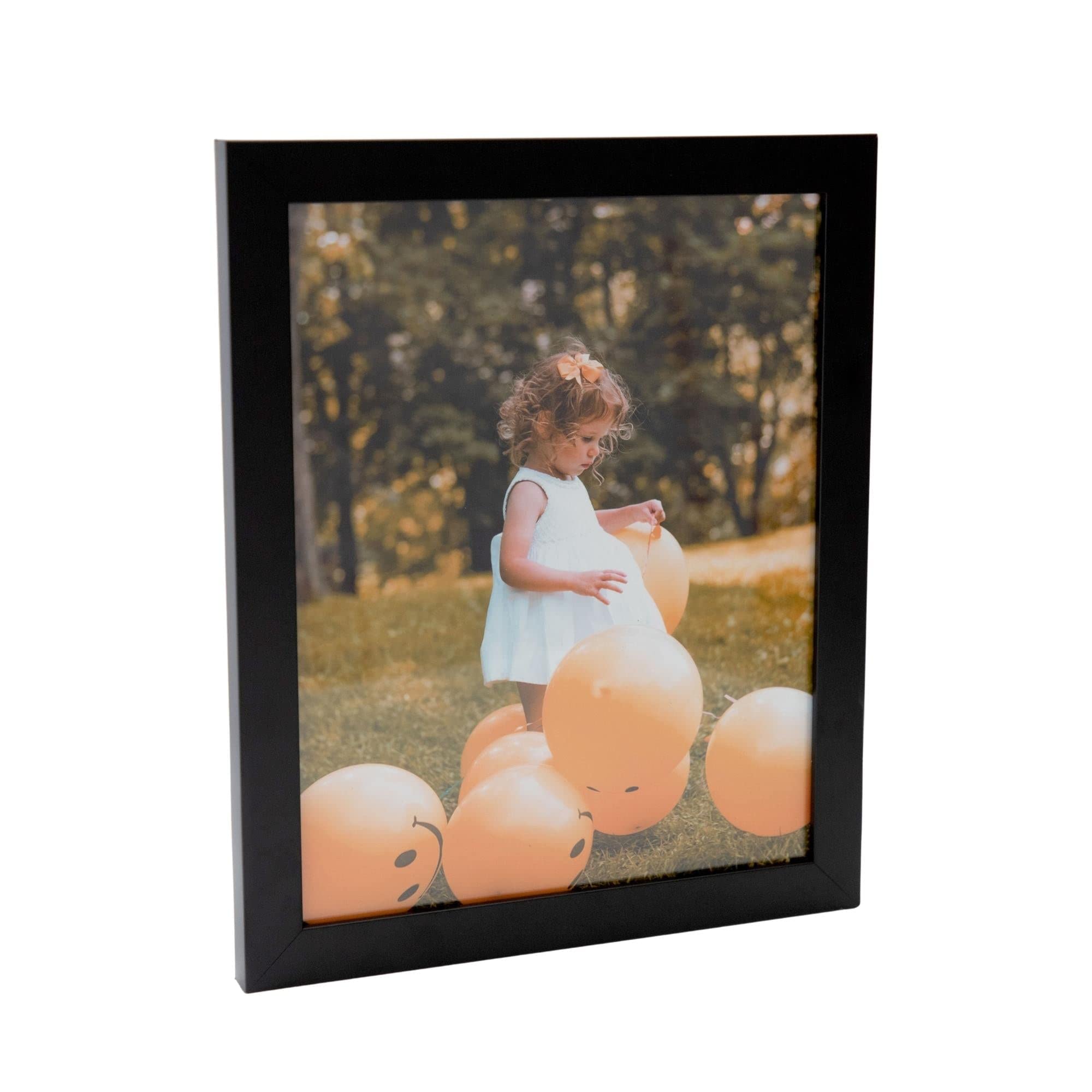 24x36 Picture Frame - Black & Brown Wood Poster Frame with Shatterproof Glass - Perfect for Wall Art, Photos, Posters & Home Decor (24 x 36 Inches)