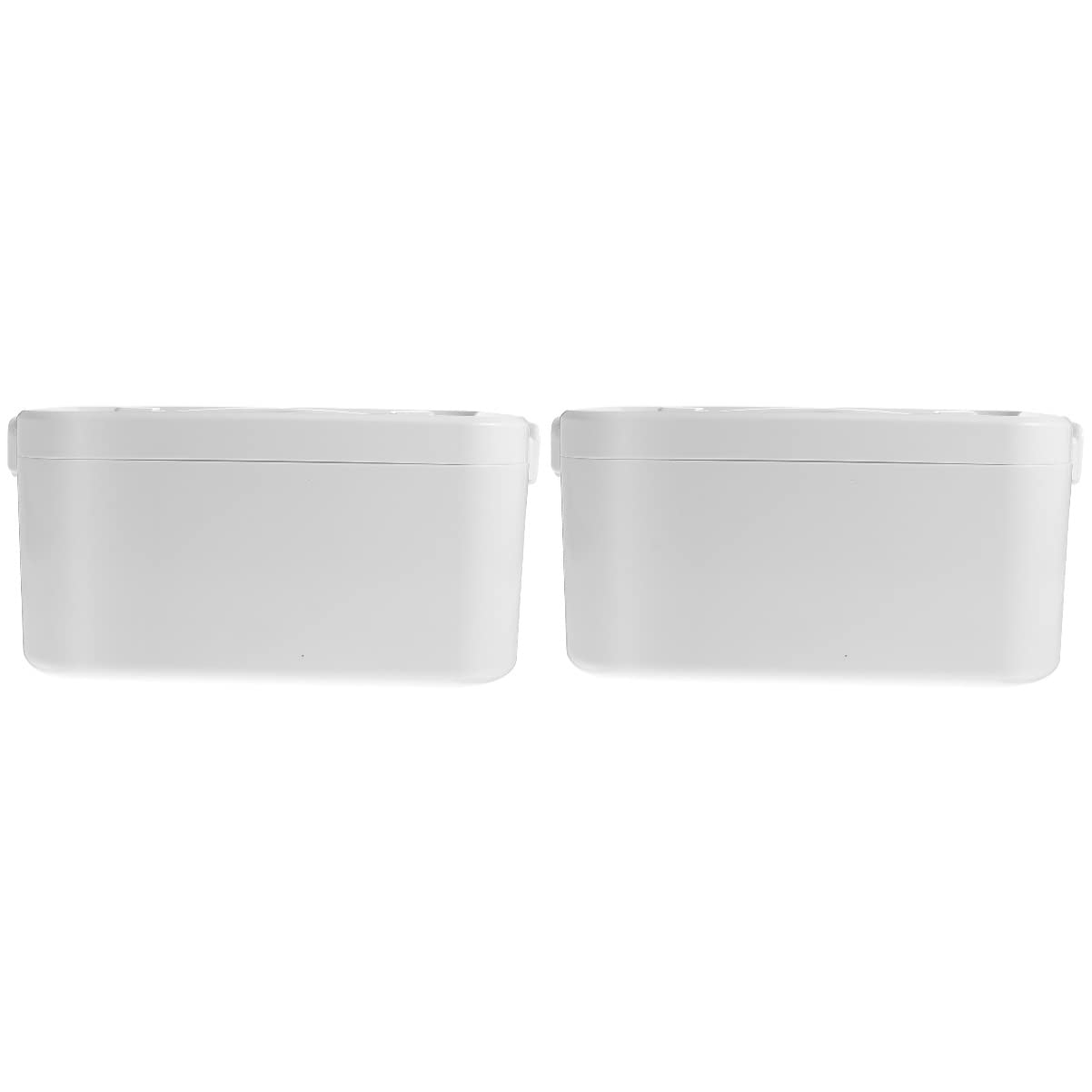 Cabilock Large Makeup Organizer Box 2-Pack - First Aid Storage Container, Emergency Kit Box, Medicine Organizer with Lid - Perfect for Home, Travel & Family Organization