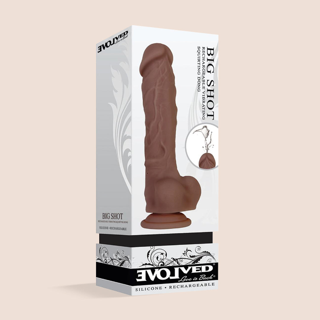 8 Inch Rechargeable Silicone Vibrating Dildo with Balls - Realistic Squirting Dildo for Couples Play & Solo Pleasure | Waterproof & Body-Safe Adult Toy for Bedroom Fun & BDSM Exploration