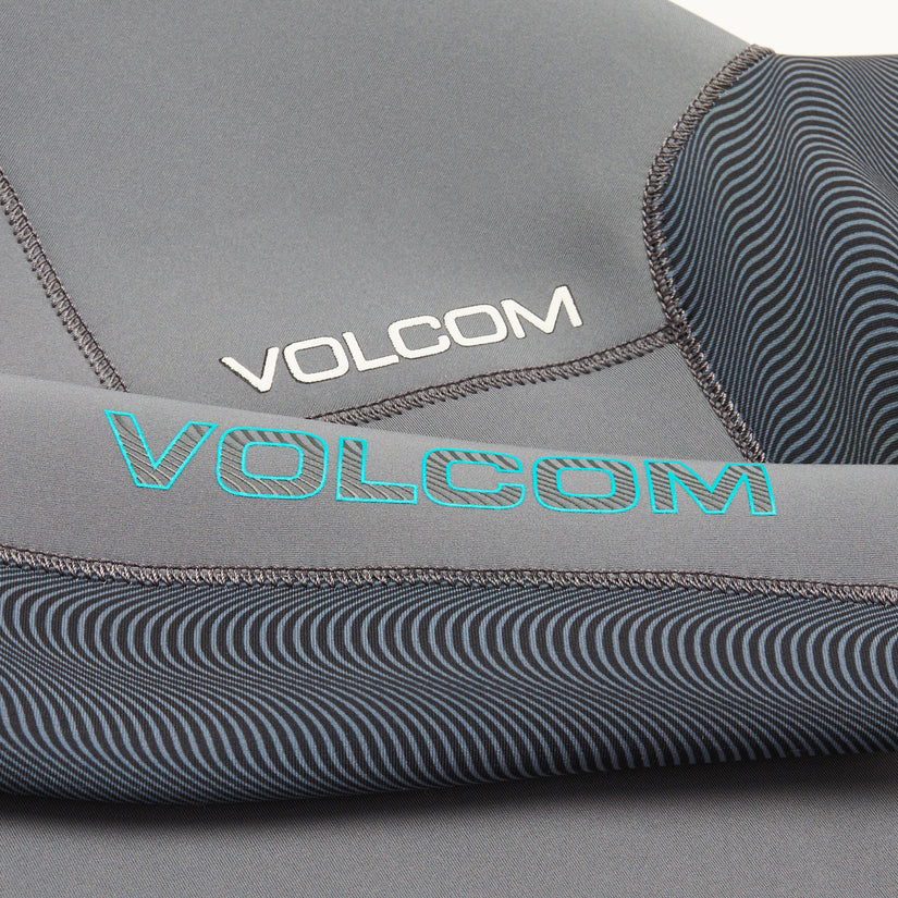 Volcom Modulator 2mm Big Boys Chest Zip Long Sleeve Springsuit Wetsuit - Charcoal for Surfing, Swimming & Water Sports