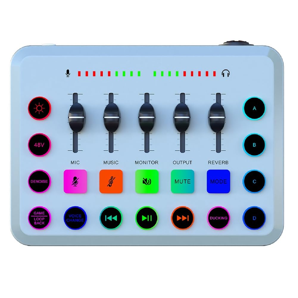 Osmond F11 Professional Audio Mixer & Sound Card for PC, Studio Recording, Podcasting - High-Quality USB Mixer for Live Streaming, Music Production, and Home Studio Setup