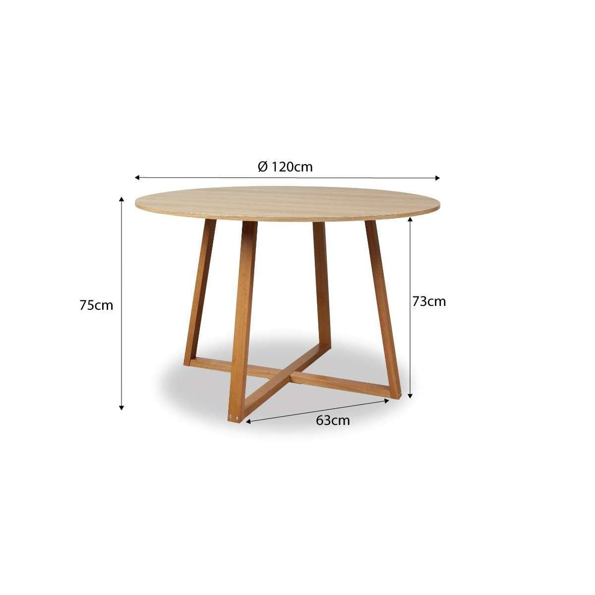 Kyoto Natural and Willa Cream 5-Piece Dining Set - Modern Wooden Table & Chairs for Small Spaces, Kitchen, Breakfast Nook, and Apartment Dining