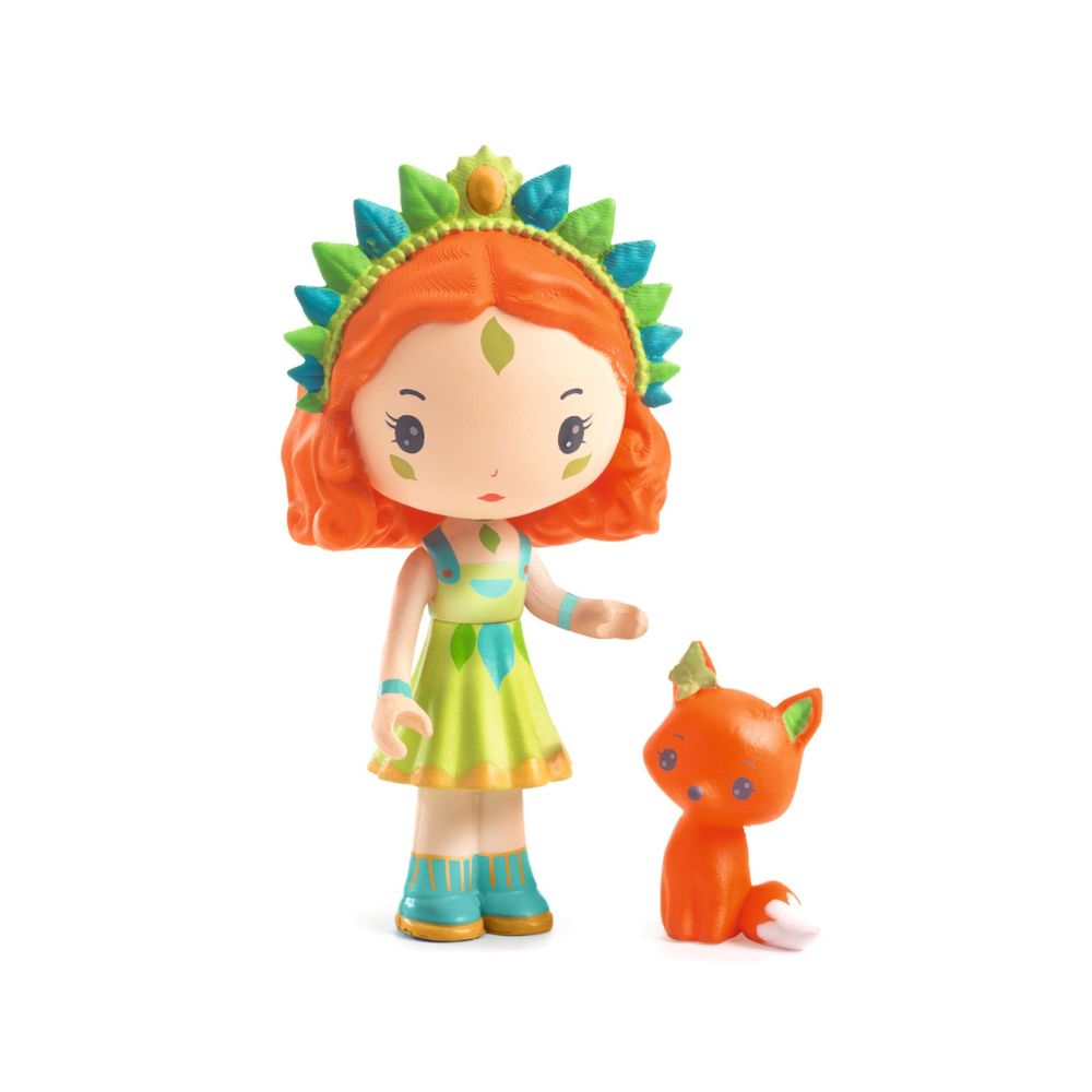 DJECO Tinyly House in the Forest - Sylvia & Fox Wooden Dollhouse Playset for Kids | Perfect for Imaginative Play & Storytelling at Home