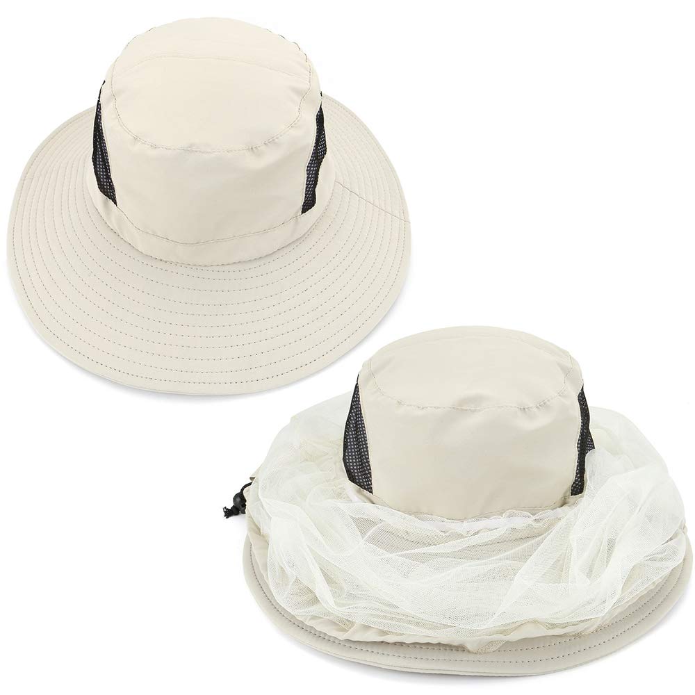 2 Pack Sun Protection Hats for Men & Women - UPF 50+ UV Protection for Gardening, Hiking, Fishing - Wide Brim Outdoor Sports & Summer Beach Accessories