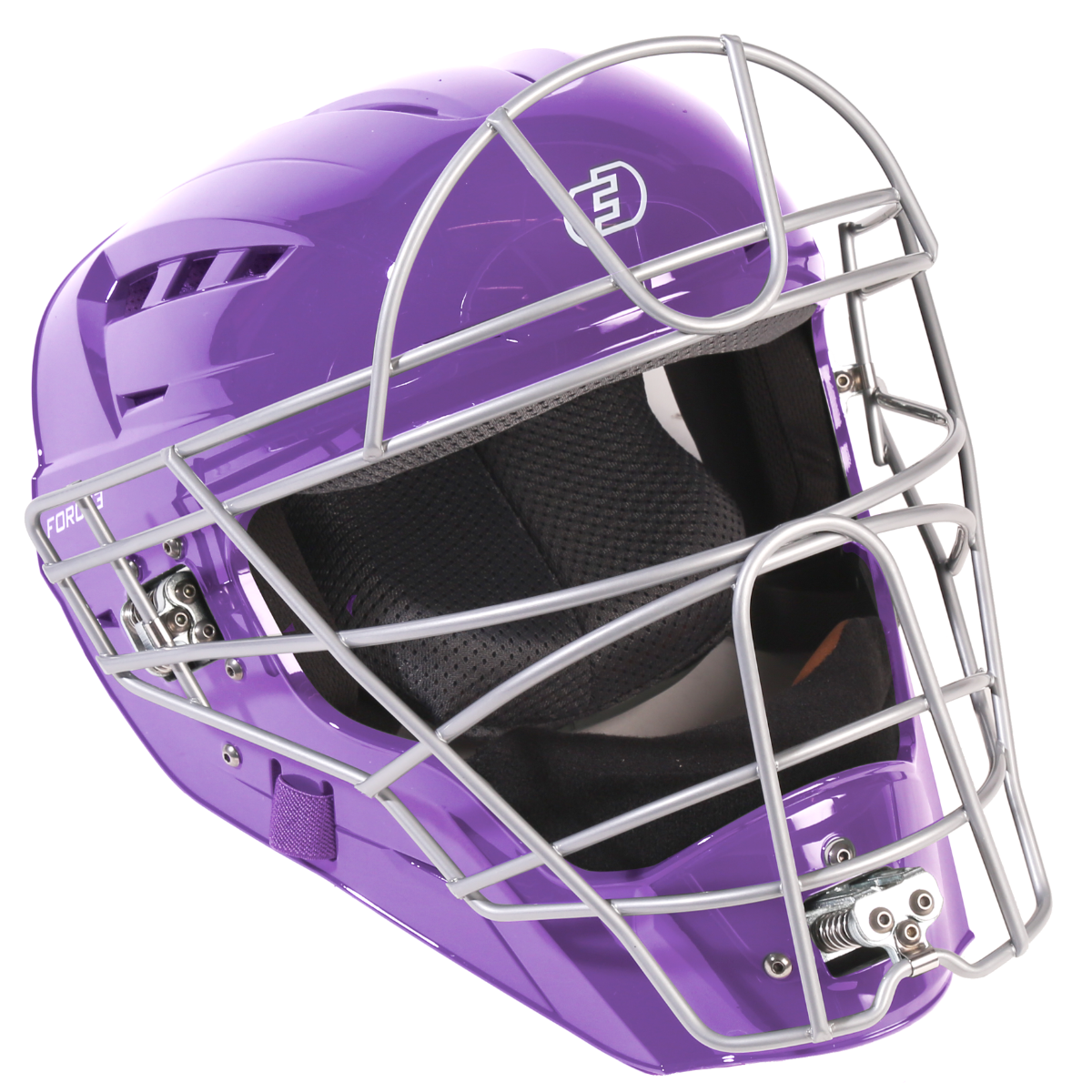 FORCE3 XS3® PRO Catchers Helmet - NOCSAE Certified Gloss Finish Baseball Catcher's Mask for Youth & Adult Players - Perfect for Games, Training & Safety Protection