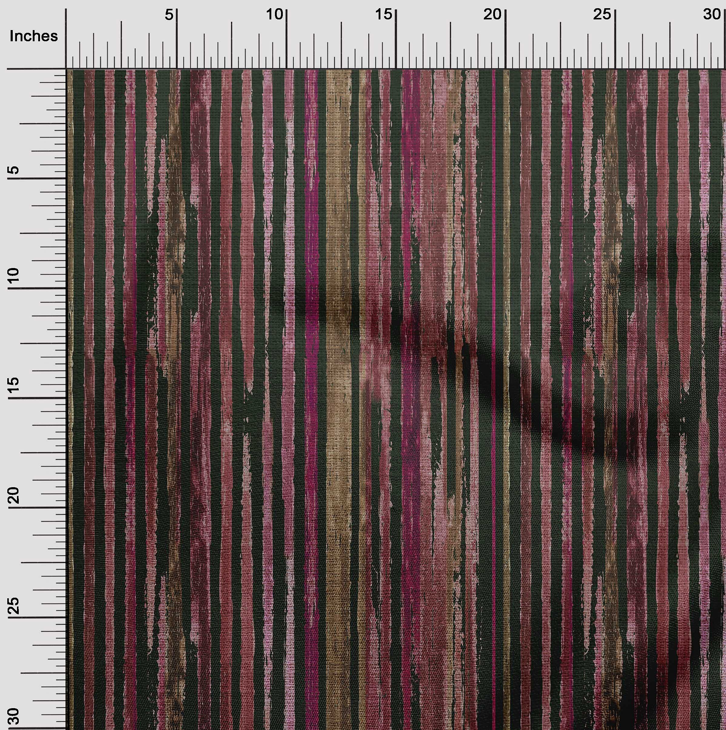 oneOone Cotton Flex Fuschia Pink Striped Fabric - 40 Inch Wide Dress Material for Sewing & DIY Projects | Perfect for Dresses, Skirts & Home Decor