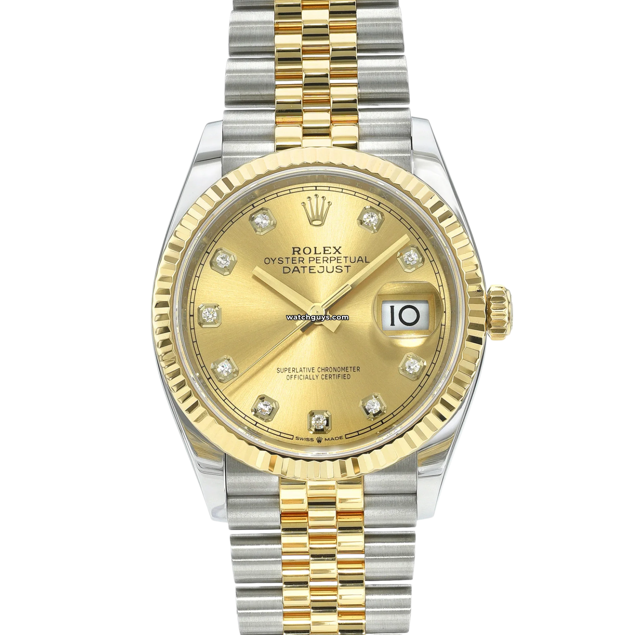 Rolex Datejust 126233 Champagne Dial Diamond Bezel Jubilee Bracelet - Luxury Watch for Men, Perfect for Business Meetings & Special Occasions