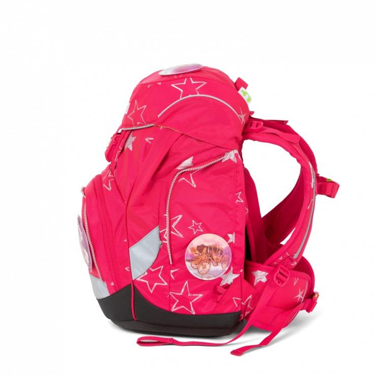 Ergobag 6-Piece School Backpack Set for Kids - Pink Stars Design, Lightweight & Durable, Perfect for Elementary Students, School Supplies, and Daily Use