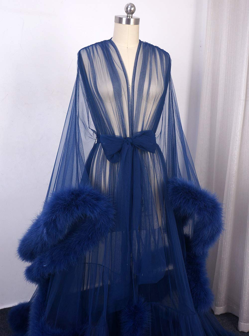 Upgrade Feather Dressing Gown - Luxurious Marabou Robe for Boudoir, Wedding & Old Hollywood Glamour | Perfect Bridal Shower Gift & Photo Shoot Prop