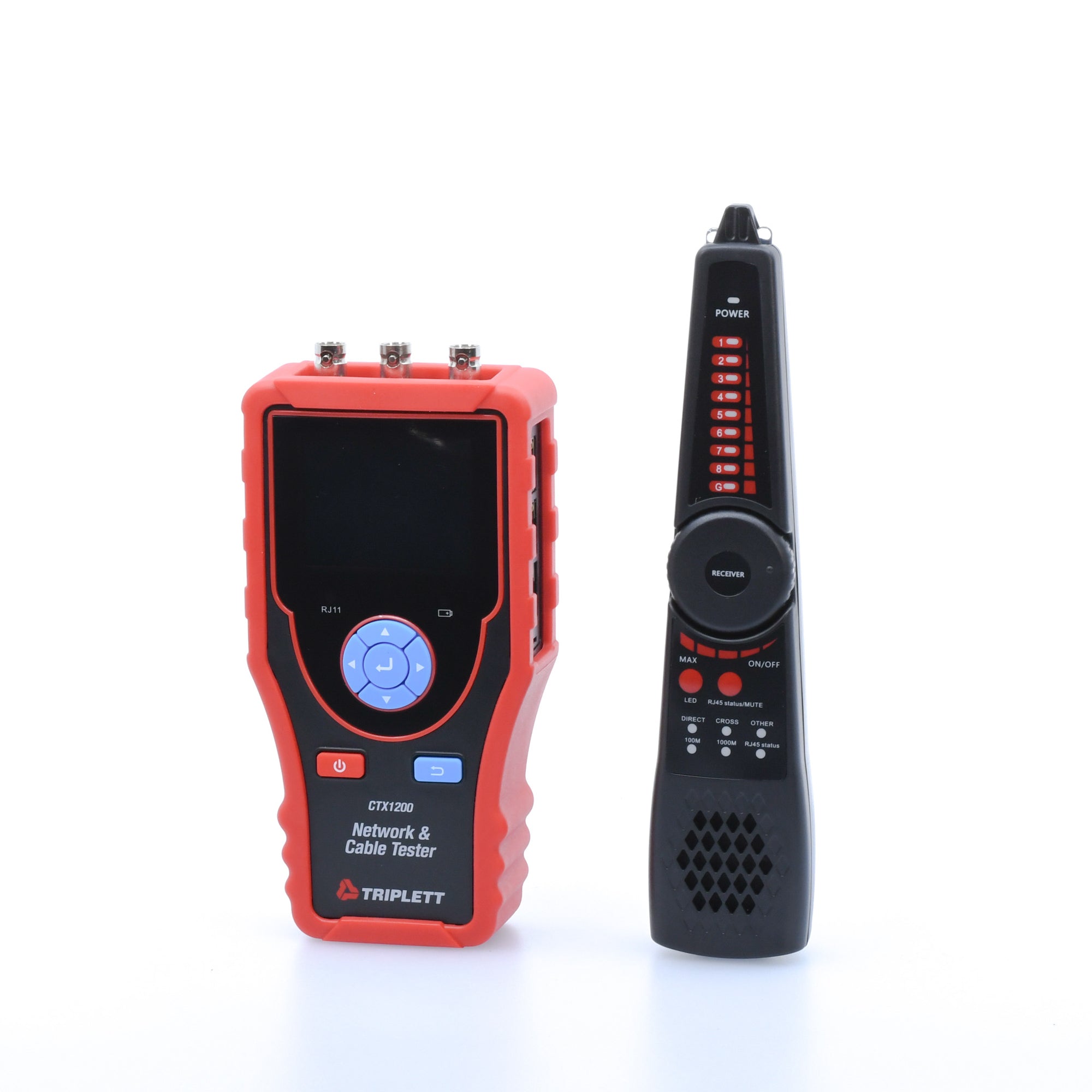 CTX1200 Professional Network Cable Tester with Probe - RJ45 RJ11 Ethernet LAN Wire Tester for Home & Office Network Installation - Perfect for IT Technicians and DIY Network Setup