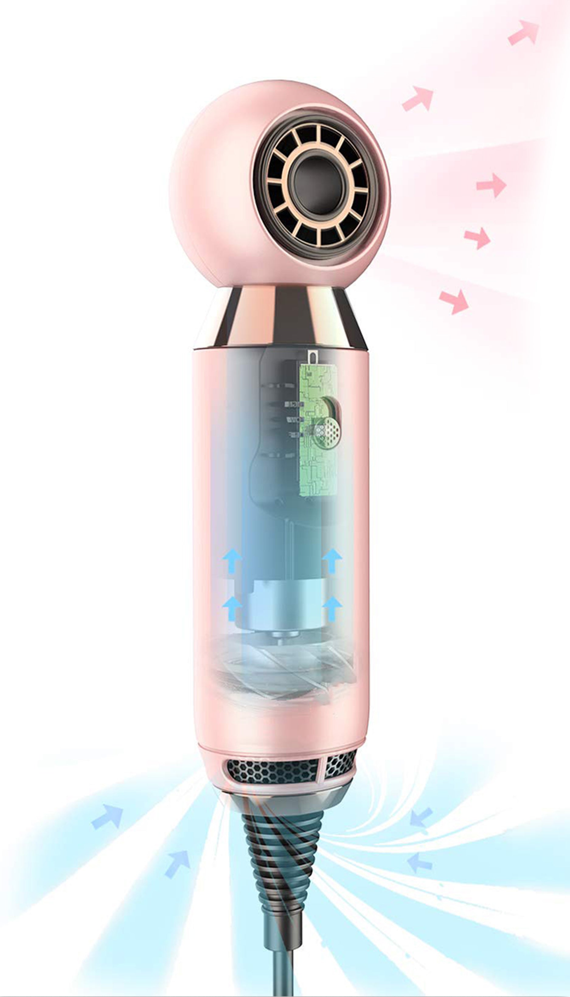 Professional Cyclone Heat Hair Dryer - Fast Drying, Ionic Technology for Frizz-Free Shine | Perfect for Home, Salon & Travel Use
