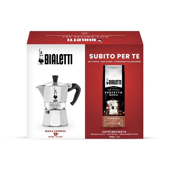 Bialetti Moka Express Stovetop Espresso Maker Gift Set - Perfect for Home Coffee Brewing & Italian Style Espresso Gifts