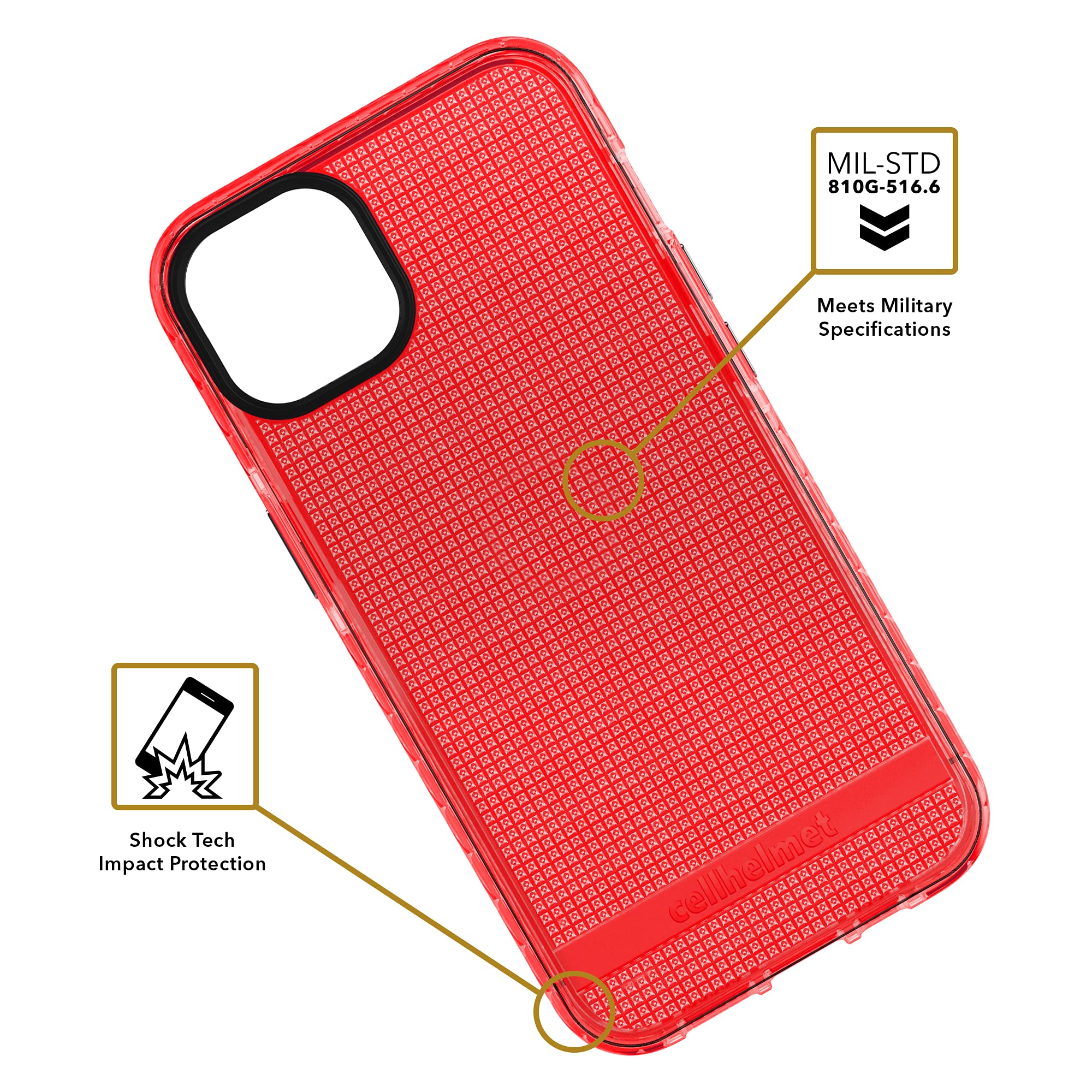 Cellhelmet Altitude X Series Shockproof & Protective Phone Case for iPhone 13 Pro | Durable Impact Protection | Retail Packaging | Perfect for Outdoor Adventures, Travel & Daily Use